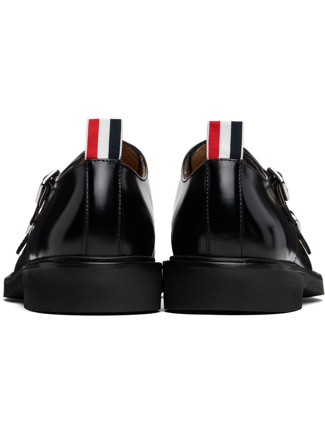 Black Soft Spazzolato Double Monkstraps - 2