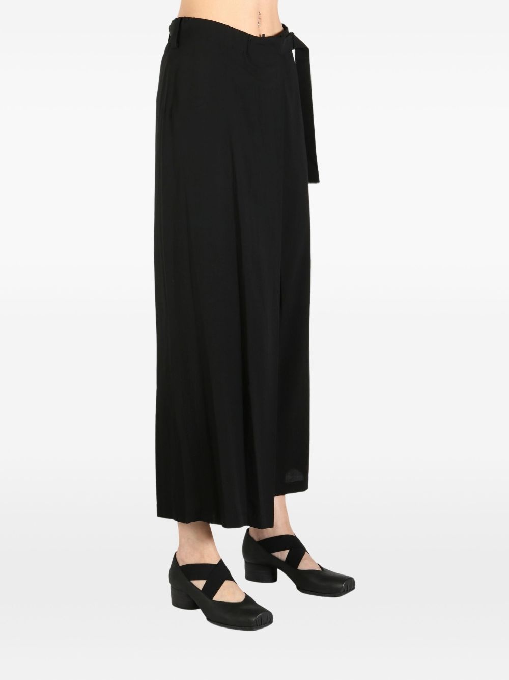 wrap-design trousers - 3