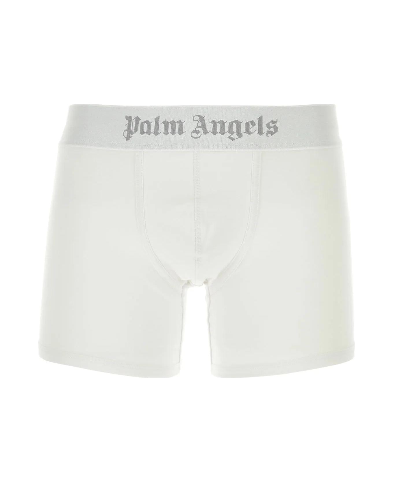 White Stretch Cotton Boxer Set - 1