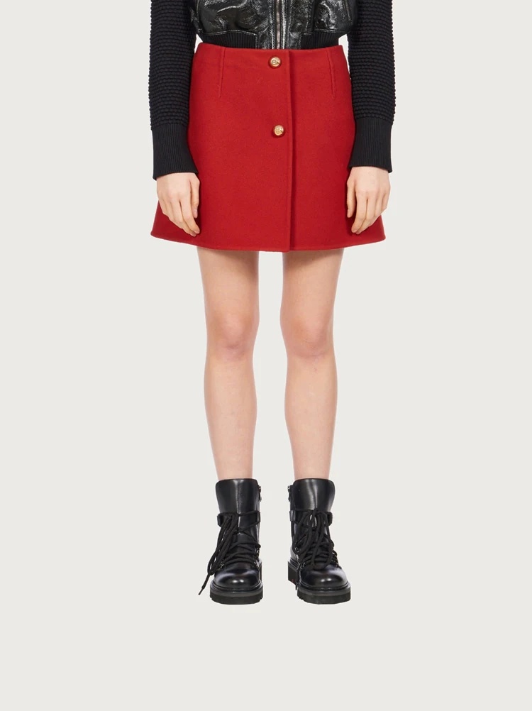 CASHMERE BLEND MINI SKIRT - 2
