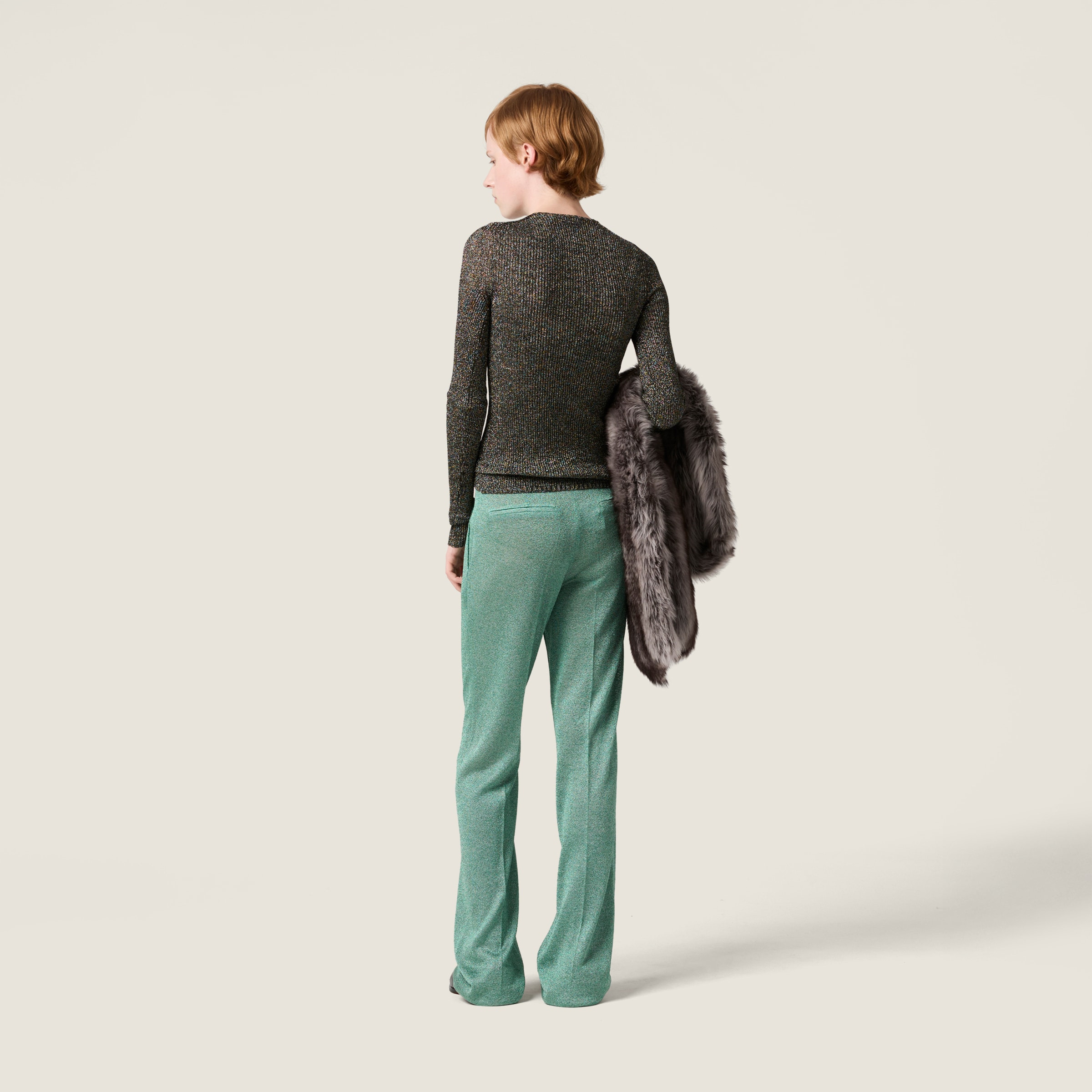 Lurex V-neck sweater - 3
