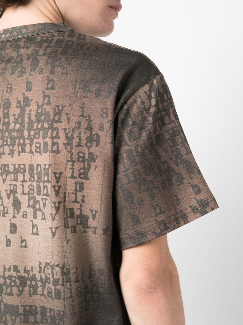 logo-print bleached T-shirt - 5