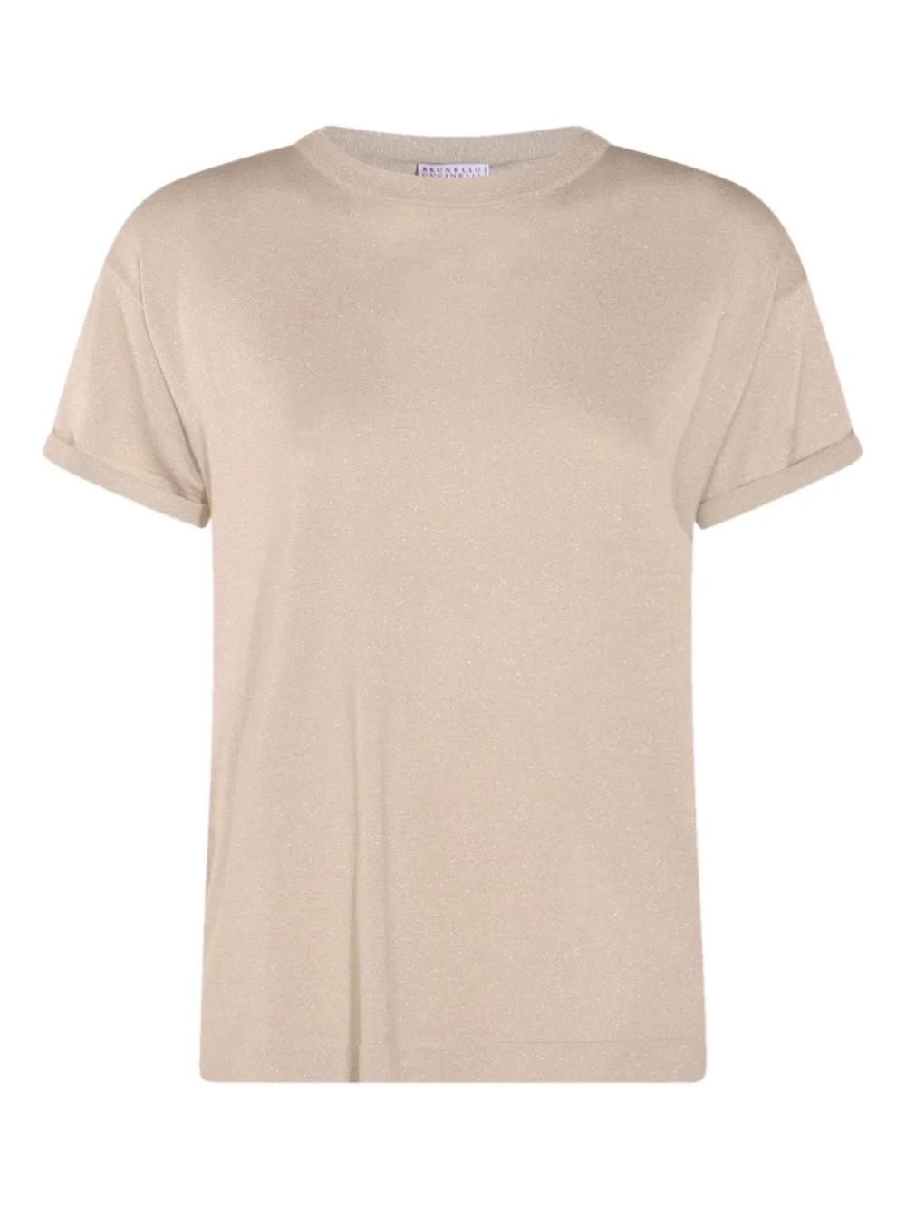 glitter-effect short-sleeve top - 1