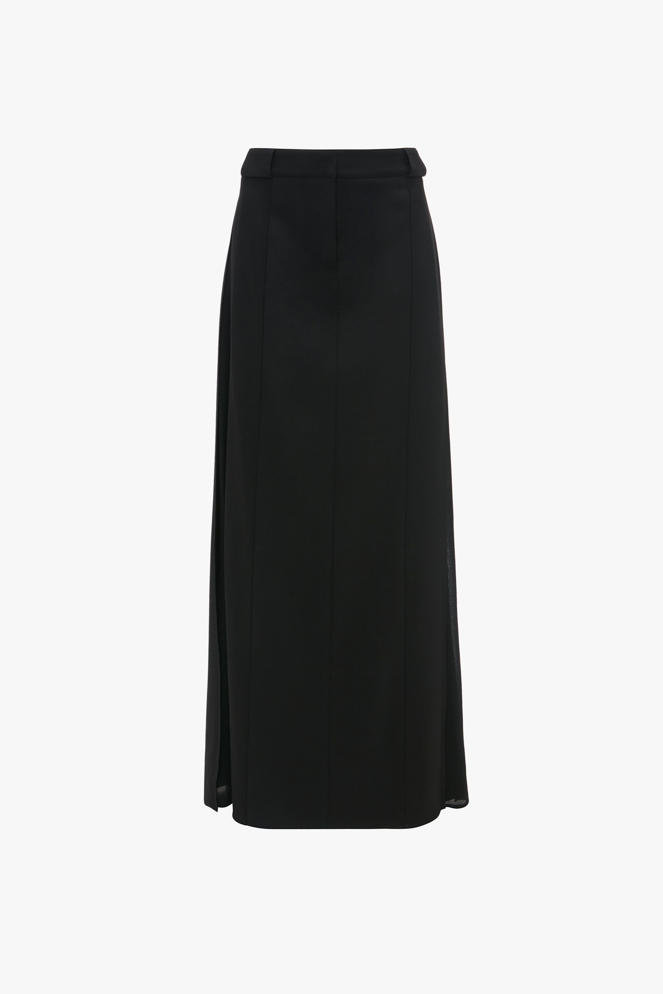 Tailored Floor-Length Skirt In Black - 1