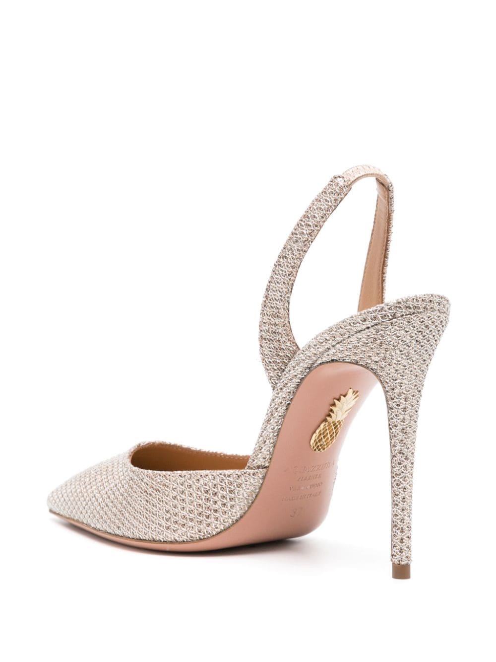 So Nude 105mm glittery pumps - 3