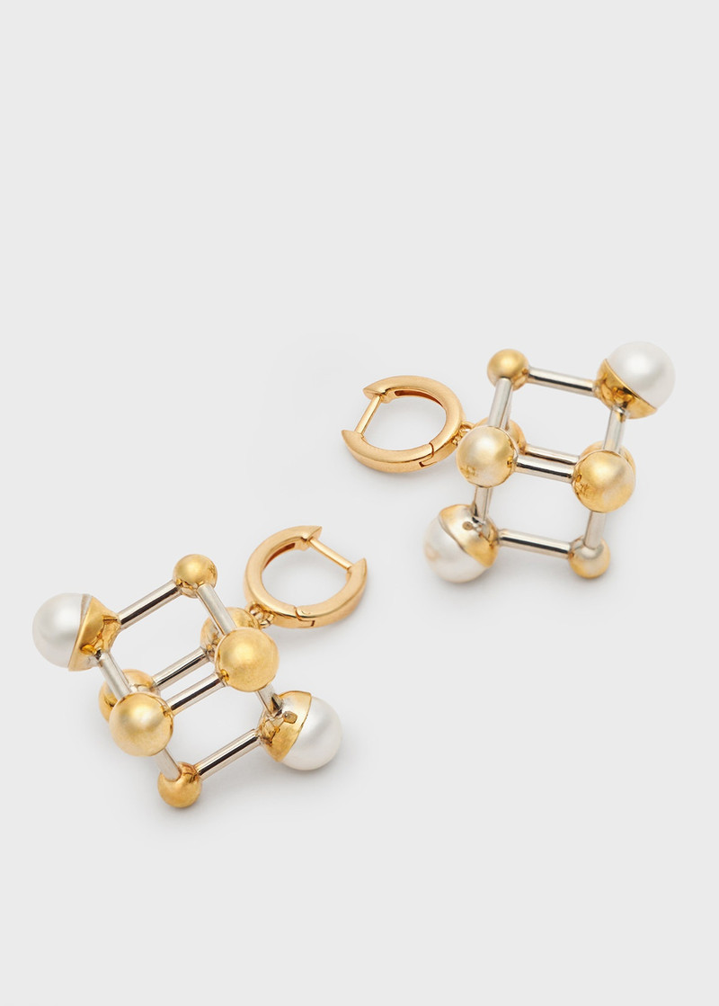 METAL DICE EARRINGS 3