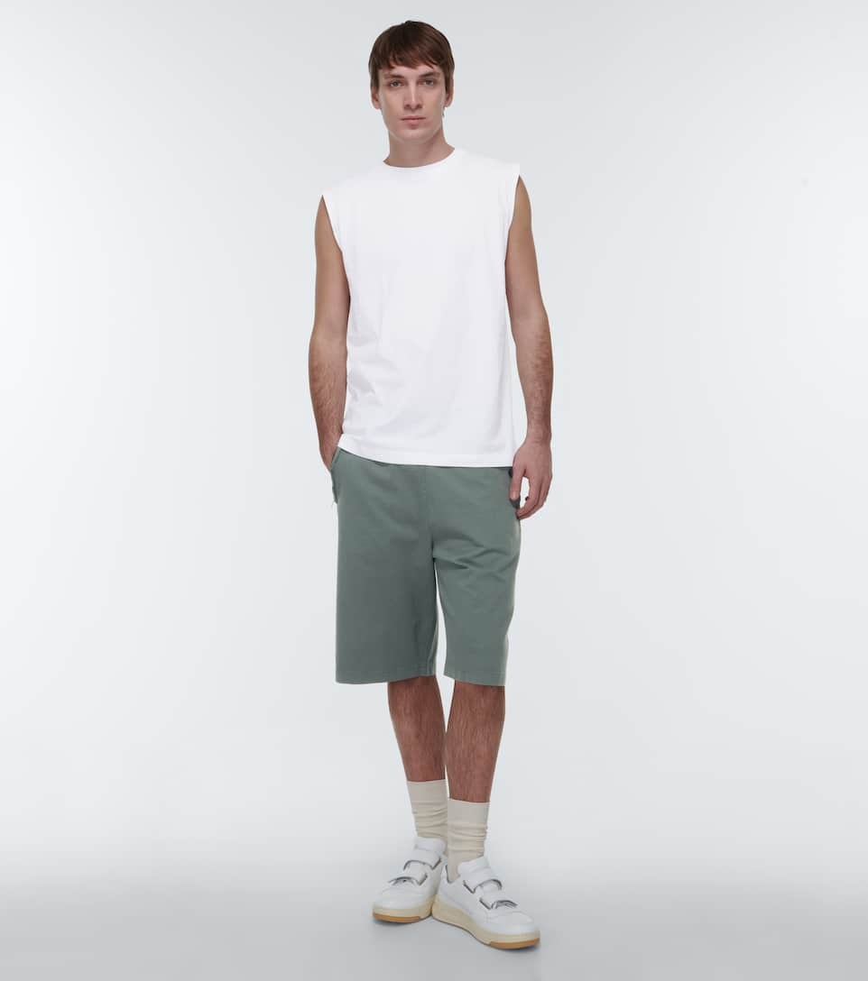 Khaki Exposed Seam Shorts - 3