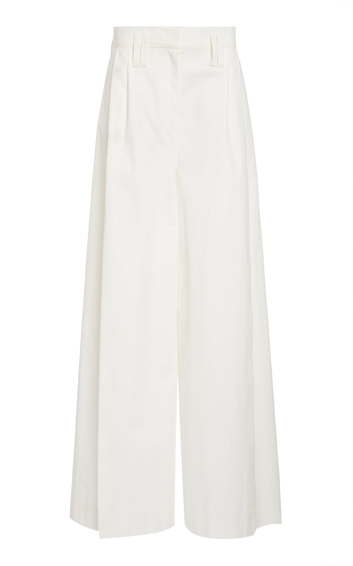 FULL SPLIT WIDE LEG PANTS WHITE - 10