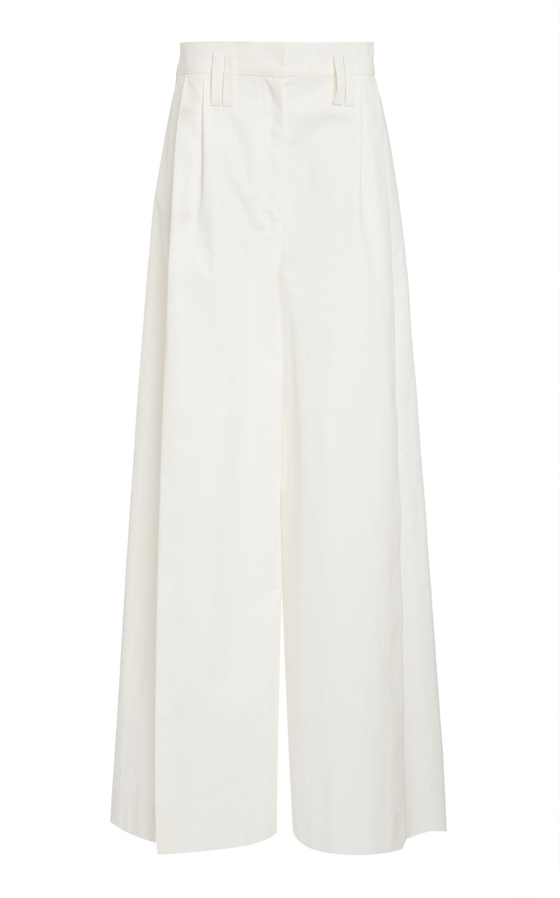 FULL SPLIT WIDE LEG PANTS WHITE 10