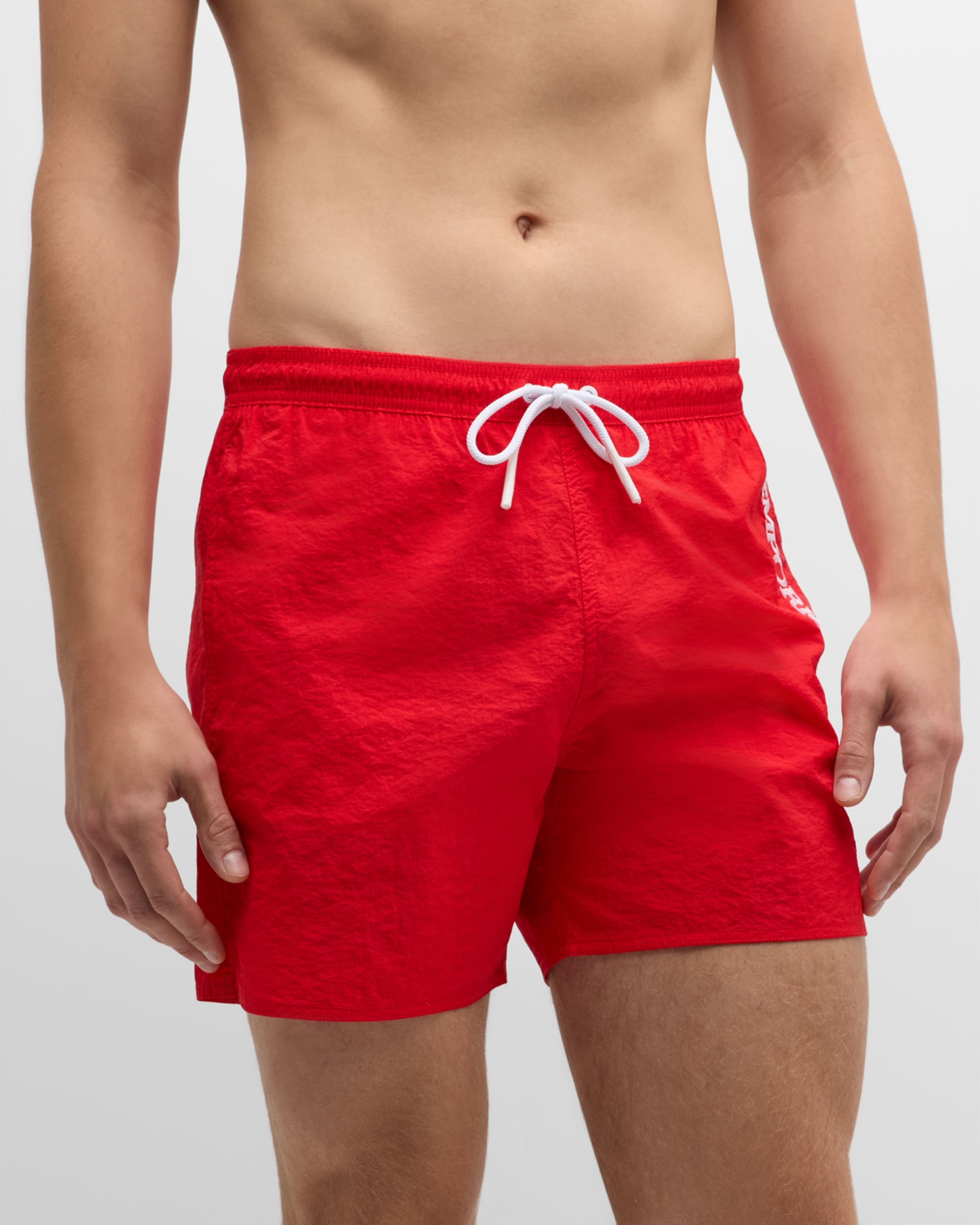 Men's Nylon Embroidered Logo Swim Trunks - 2