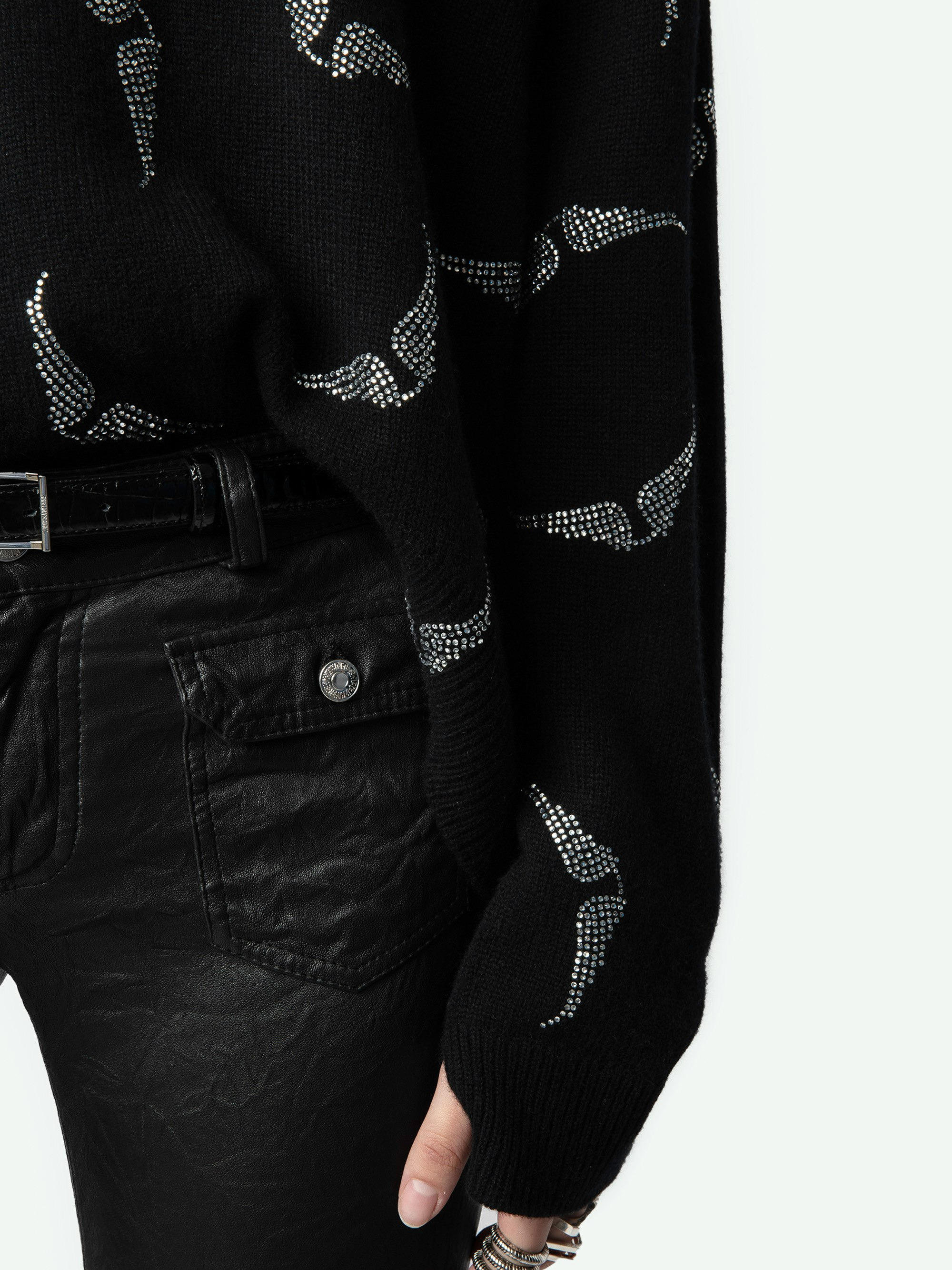Markus Diamanté Wings Cashmere Sweater - 6
