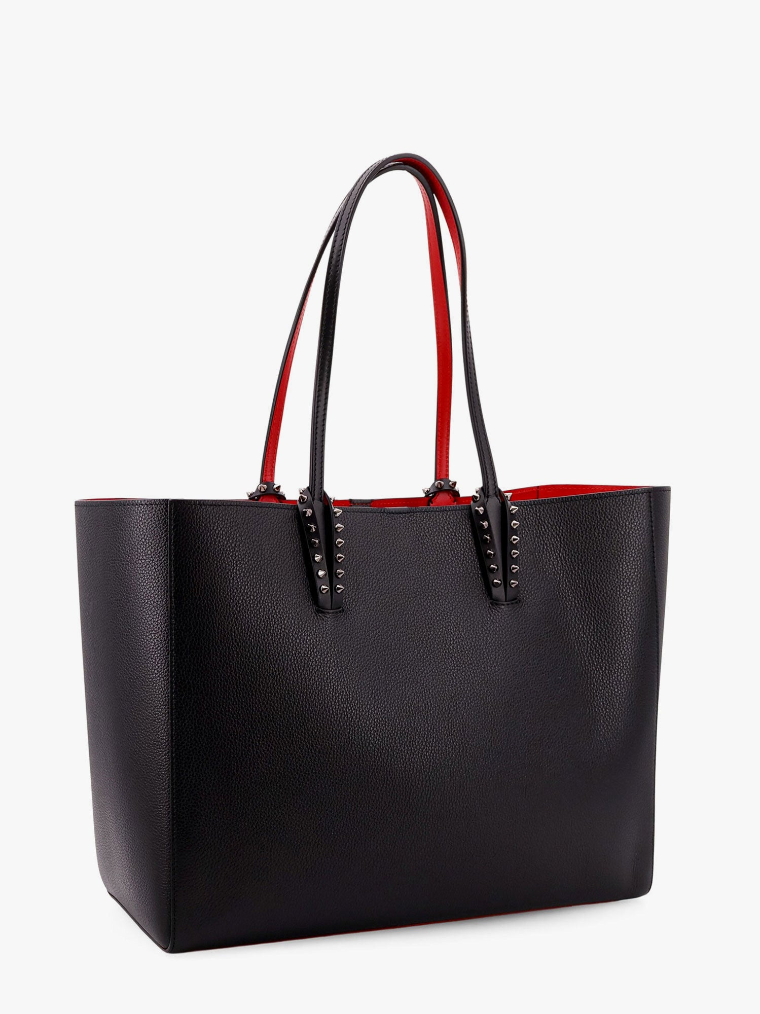 Christian Louboutin Cabata Leather Shoulder Bag With Iconic Metal Spikes - 3