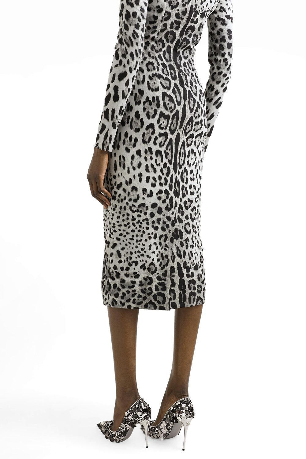 Leopard Print Midi Dress - 4