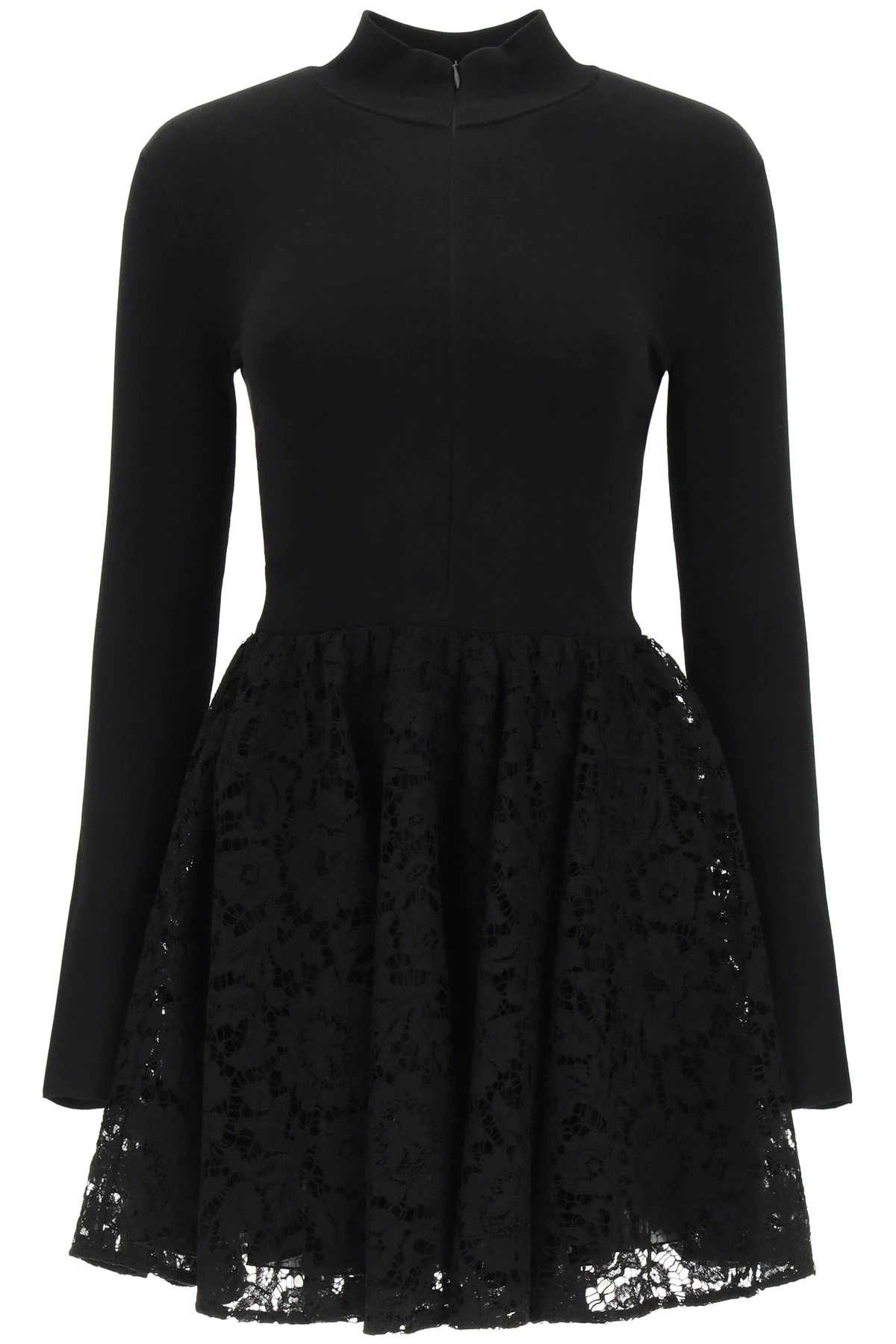 KNIT DRESS WITH LACE - 1