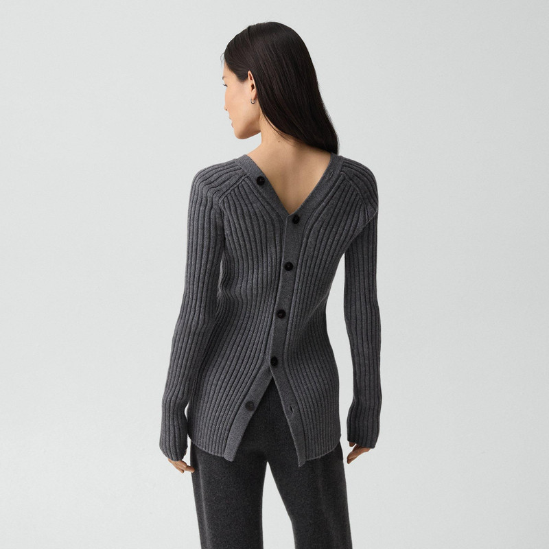 Button-Back Cardigan in Merino Wool 4