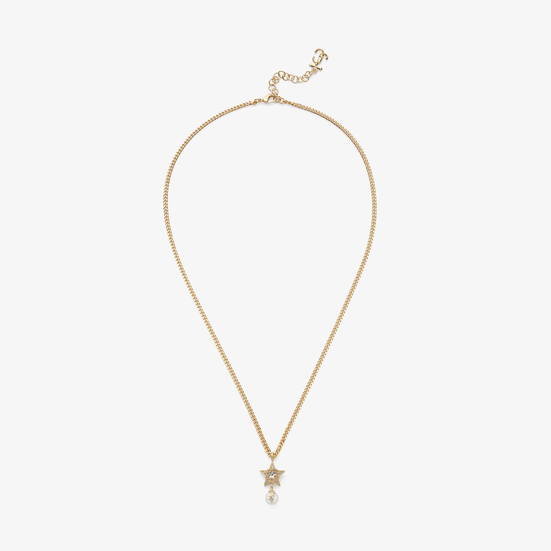 Single Star Necklace
Gold-Finish Metal Necklace with Swarovski Crystal Star and Pearl - 1