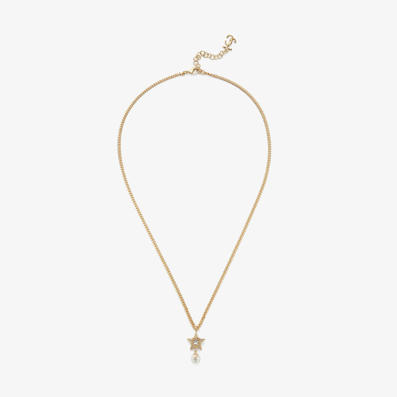 Single Star Necklace
Gold-Finish Metal Necklace with Swarovski Crystal Star and Pearl 1