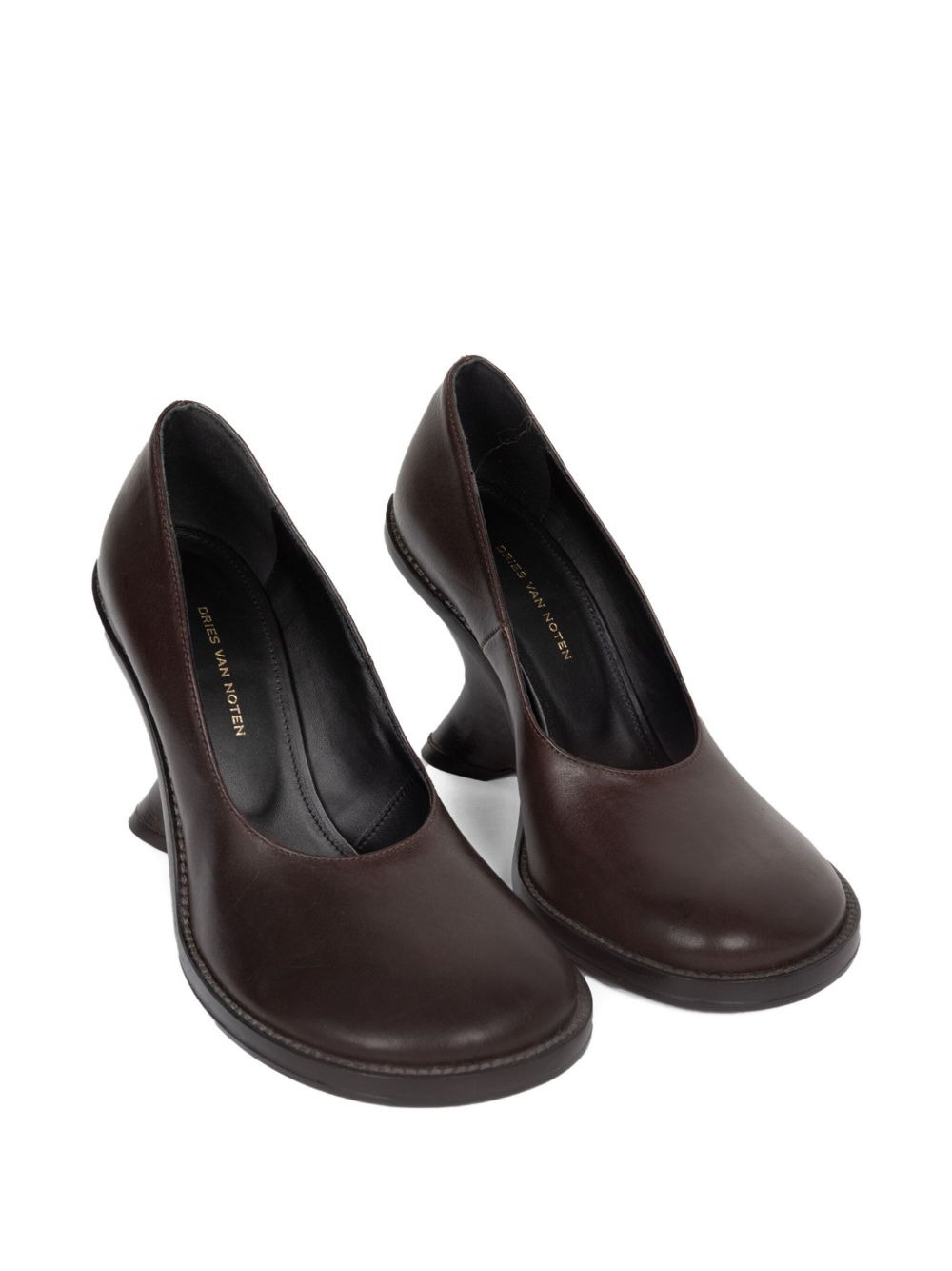 90mm leather wedge pumps - 2