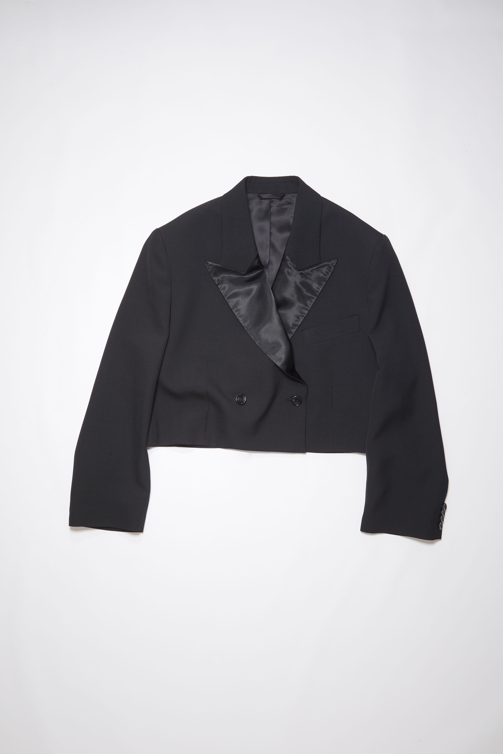 Double-breasted jacket - Black - 7