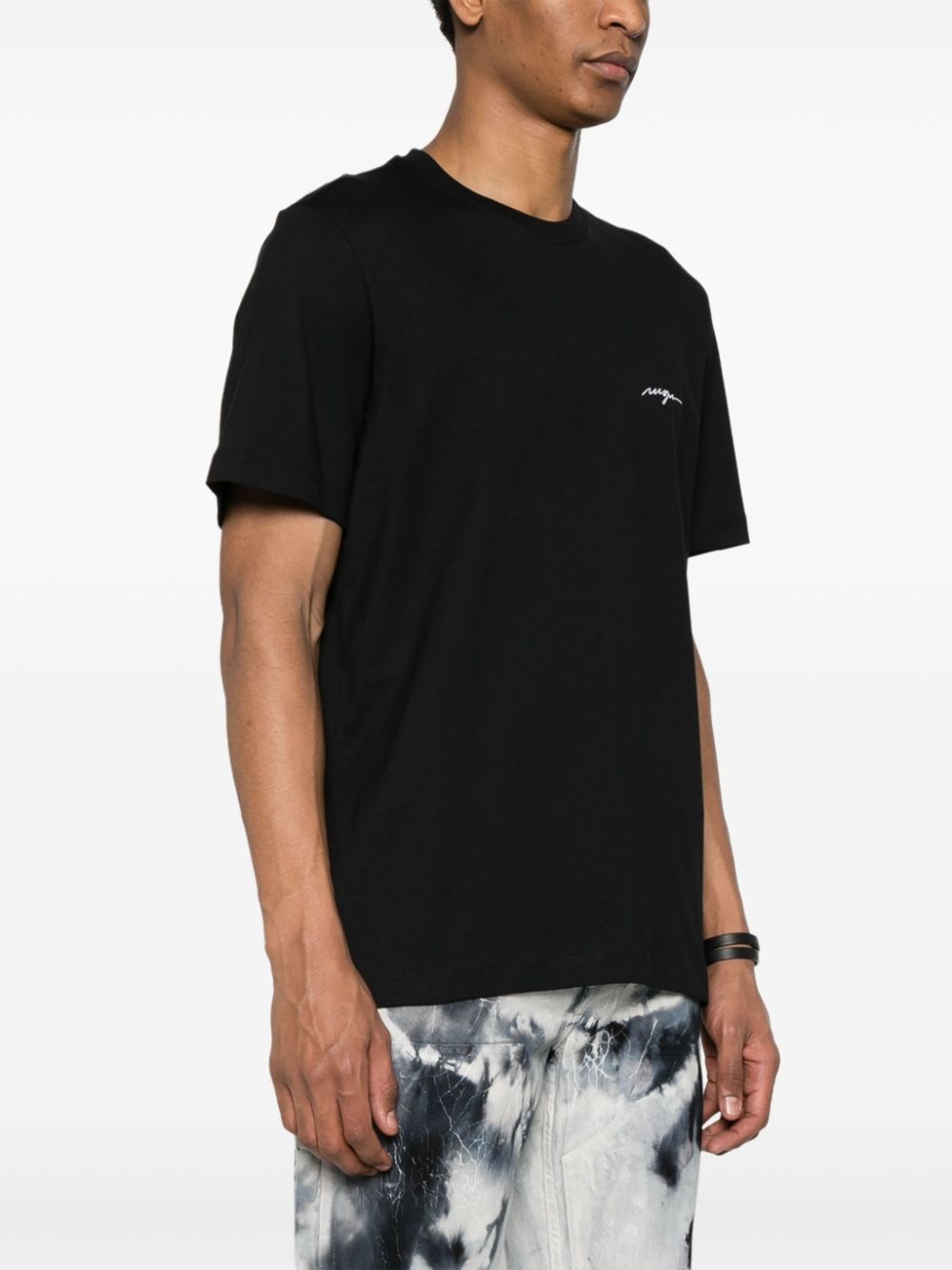 embroidered-logo cotton T-shirt - 3