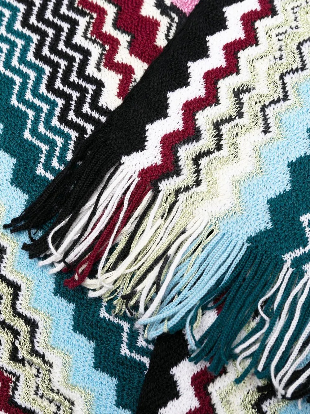 zigzag fringed scarf - 3