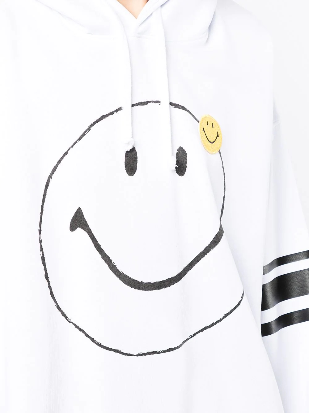 smiley face print hoodie - 5