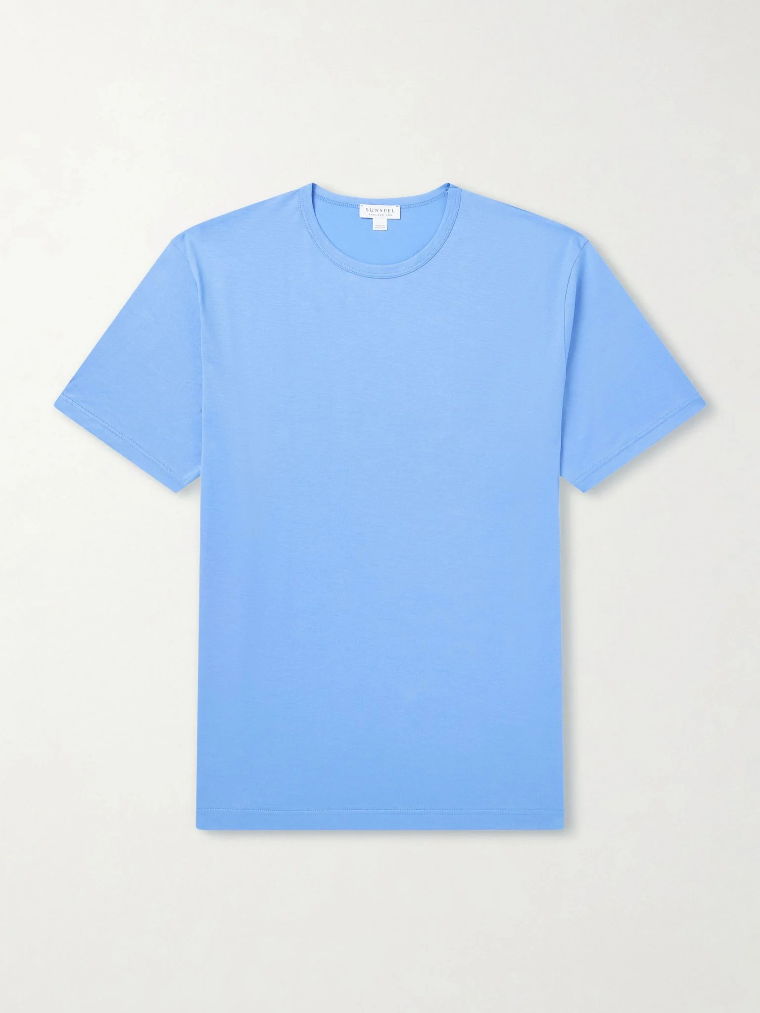 Slim-Fit Cotton-Jersey T-Shirt Blue - 1