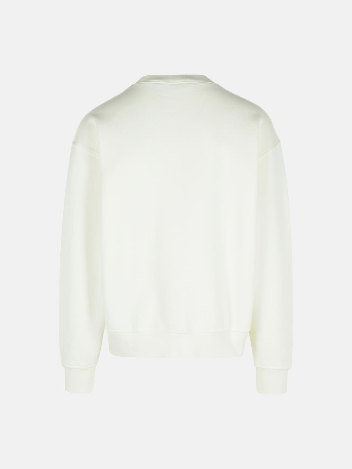 WHITE COTTON SWEATSHIRT - 3