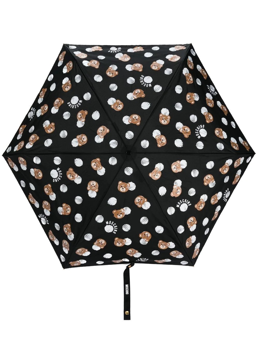 teddy bear-print super mini umbrella - 1