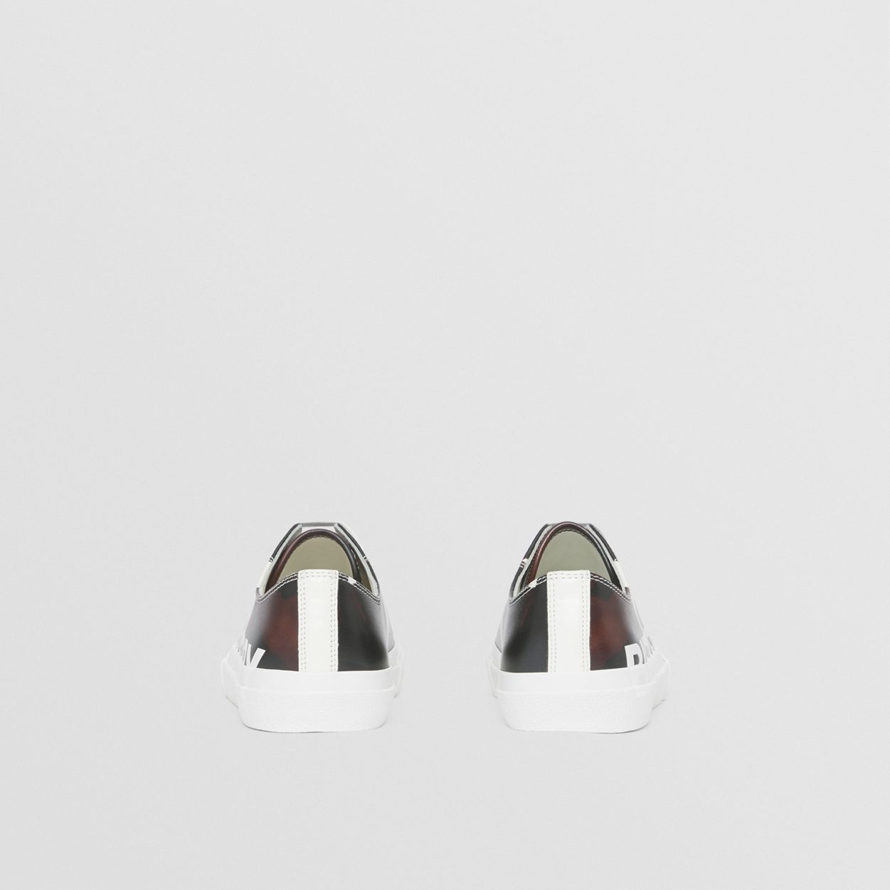 Logo Detail Camouflage Print Leather Sneakers - 6