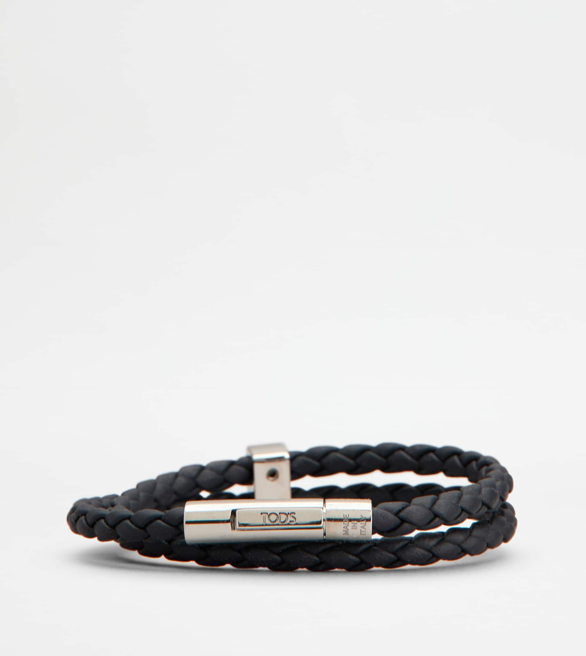 BRACELET IN LEATHER - BLUE - 1