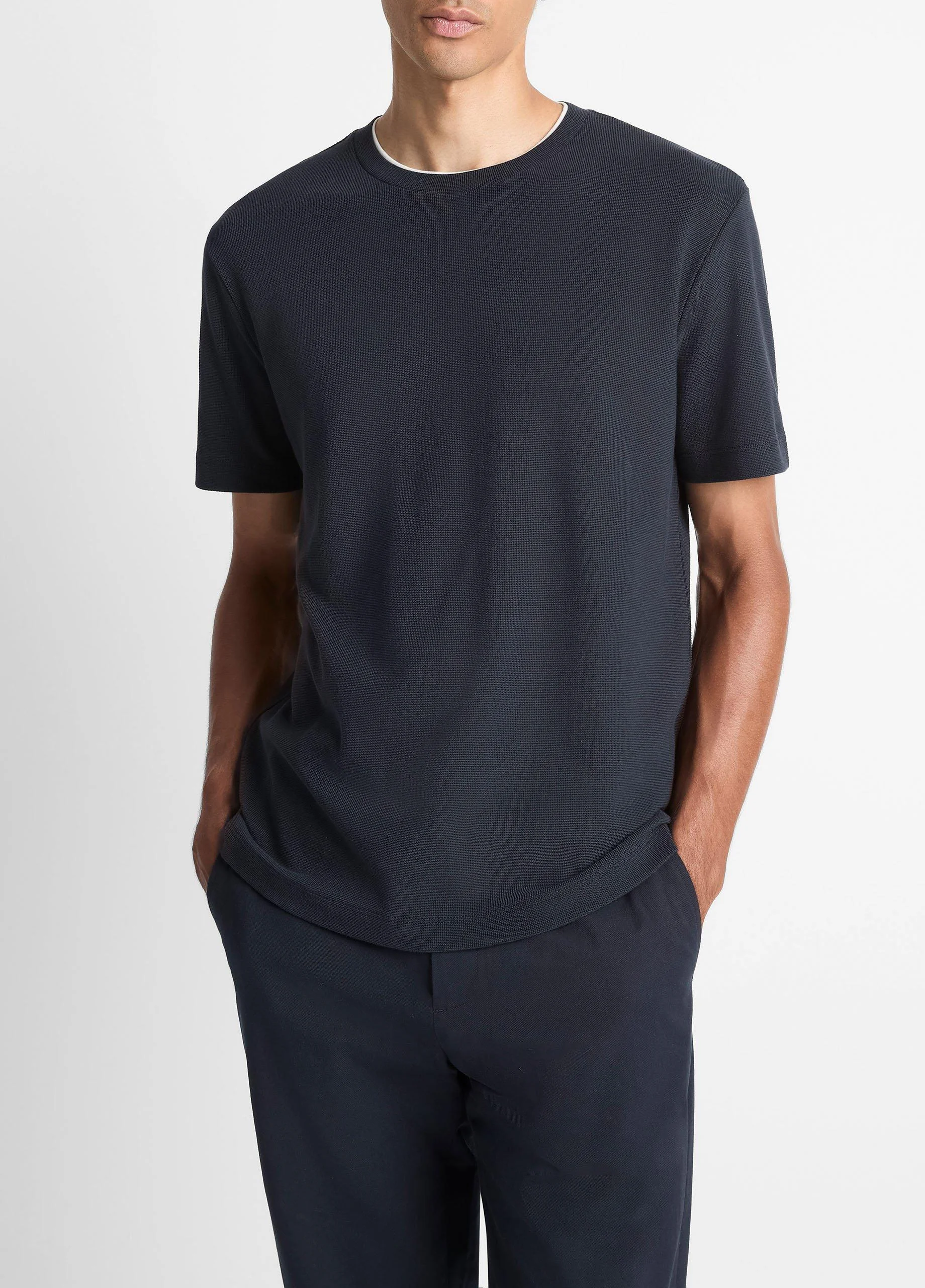 Double-Neck Pima Cotton T-Shirt - 1