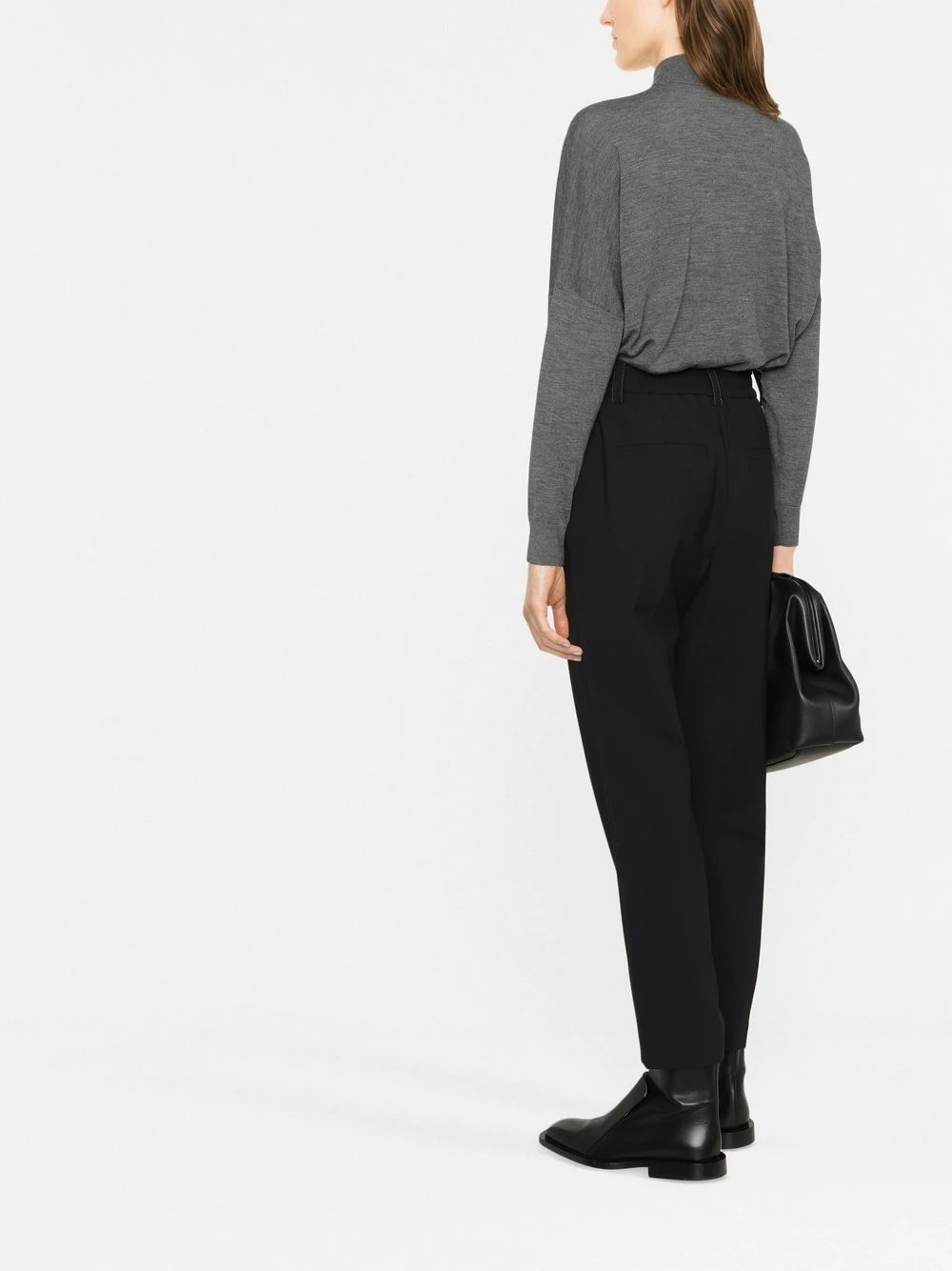 high-waisted tapered trousers - 4