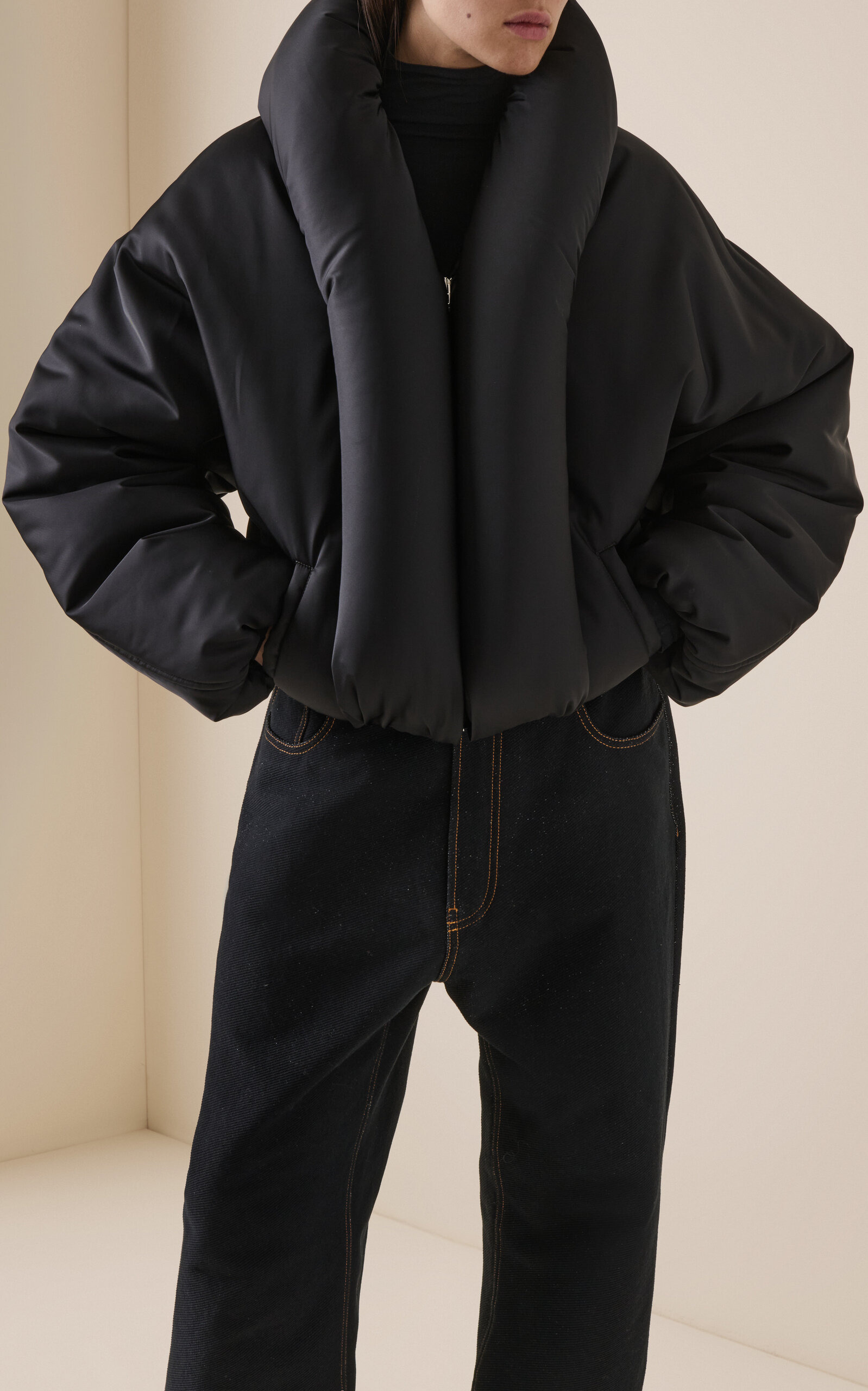 Padded Bomber Jacket black - 3