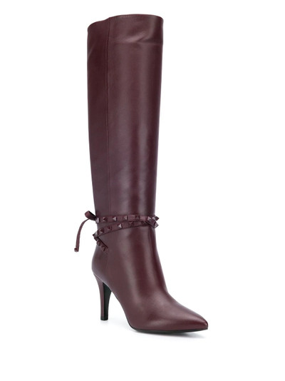 Valentino Rockstud strap knee-high boots outlook