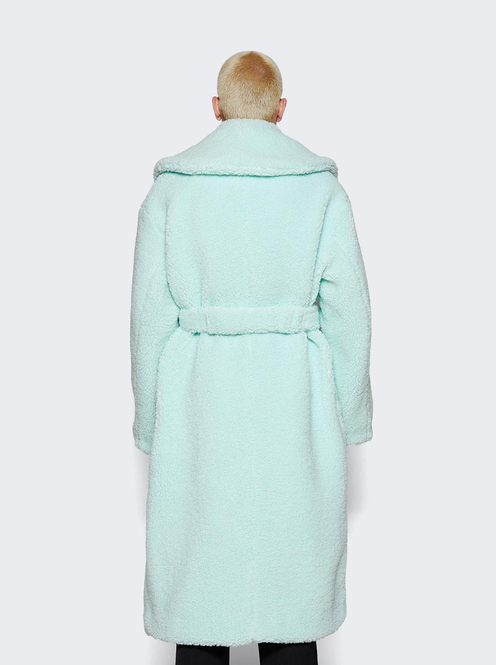 Recycled Polyester Shearling Robe Mint - 5