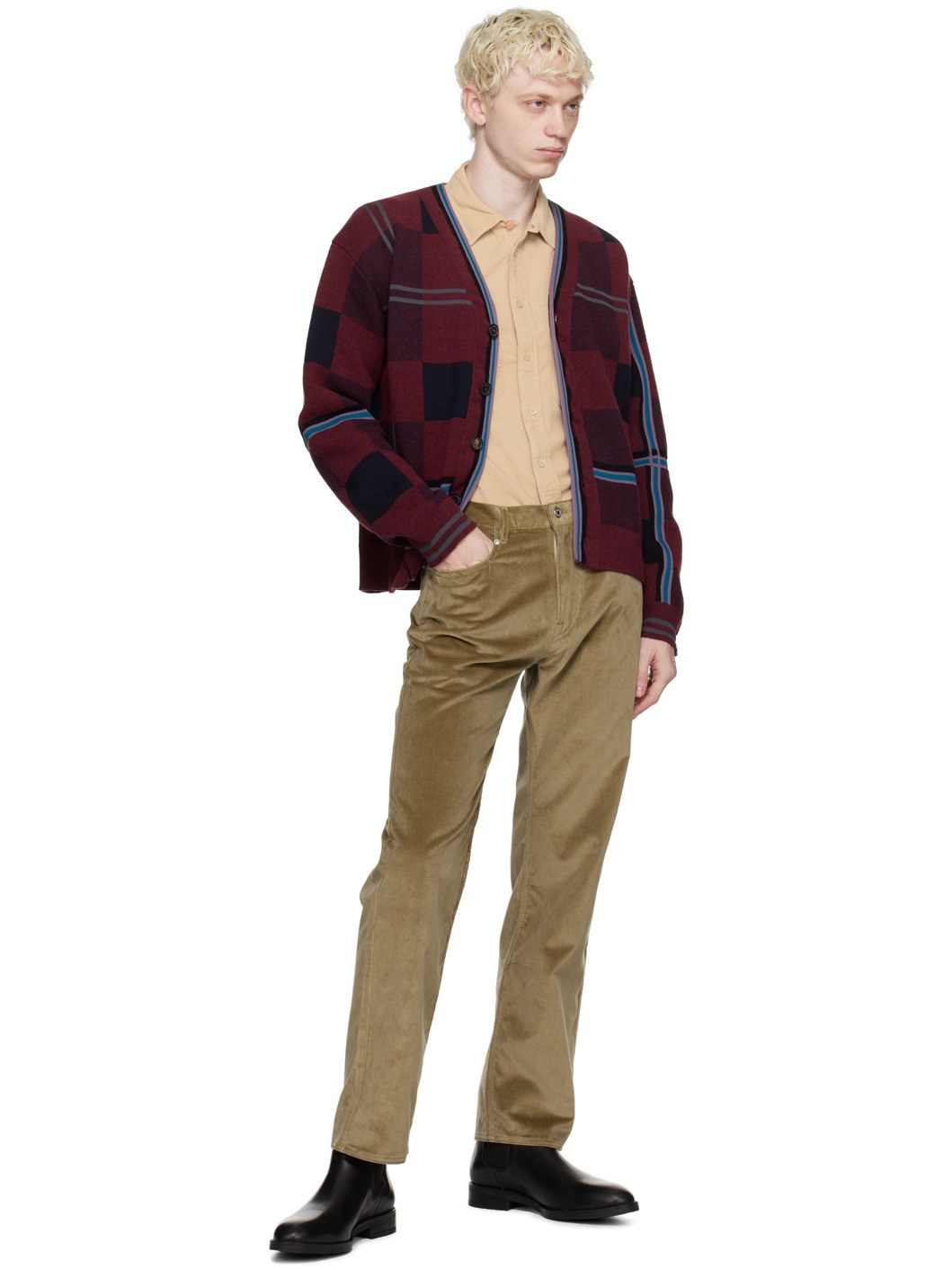 Brown Five-Pocket Trousers - 4