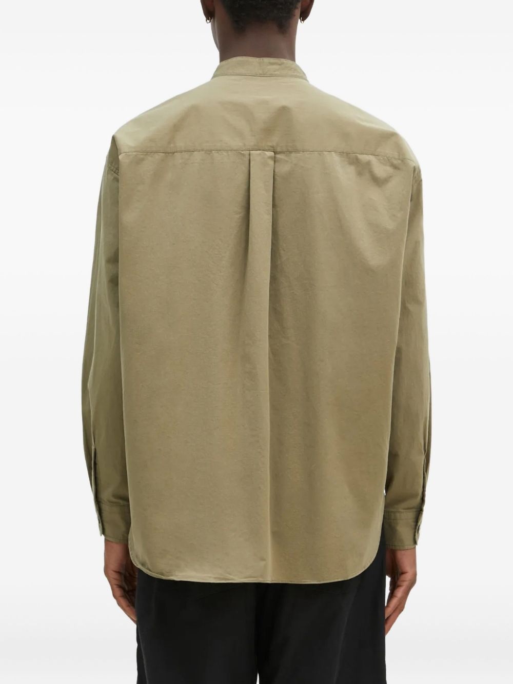 embroidered mandarin-collar shirt - 3