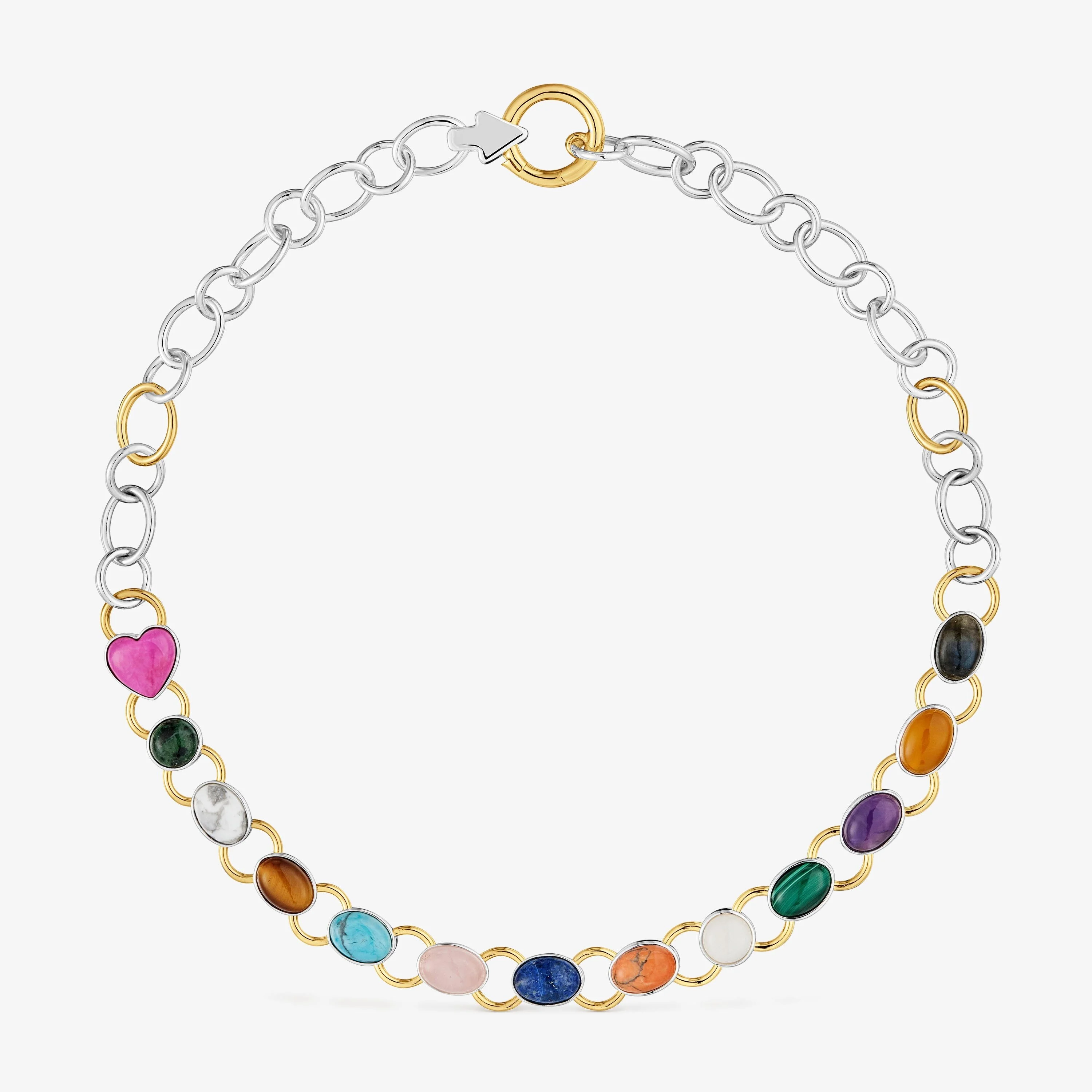 S two-tone Necklace with gemstones TOUS Gem Power - 1
