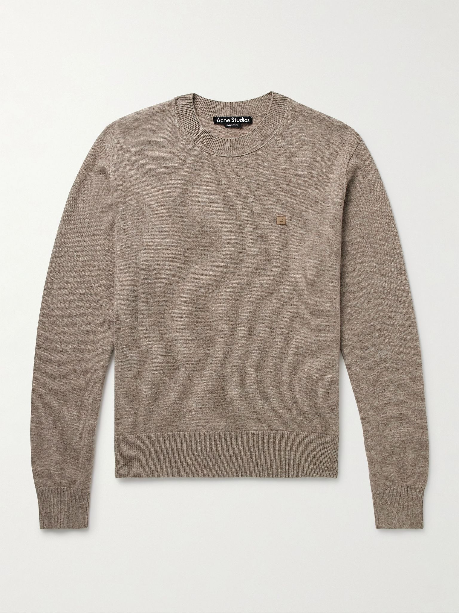 Kalas Logo-Appliquéd Wool and Yak-Blend Sweater Neutral - 1
