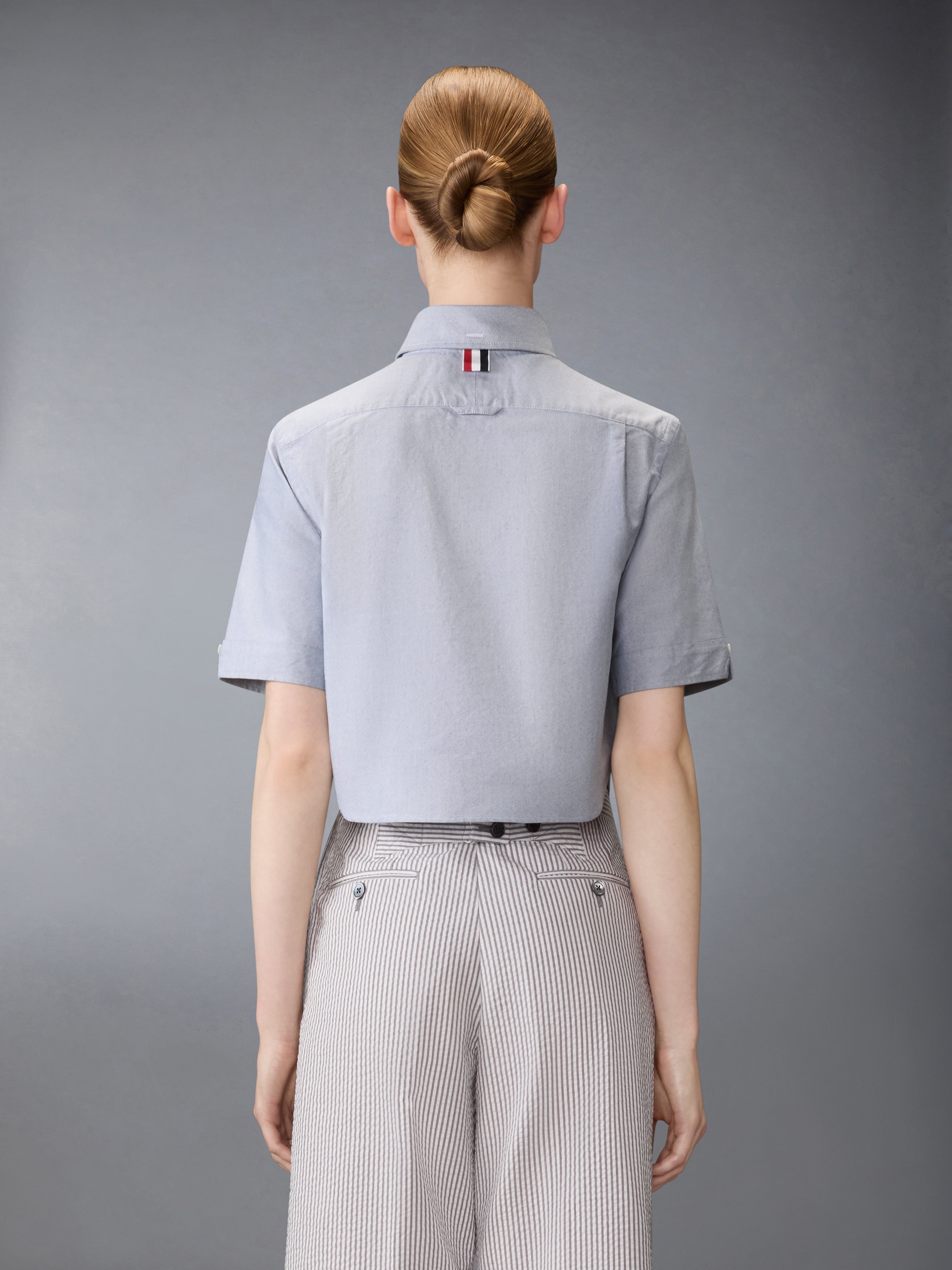 OXFORD CROPPED SHORT SLEEVE SHIRT - 3