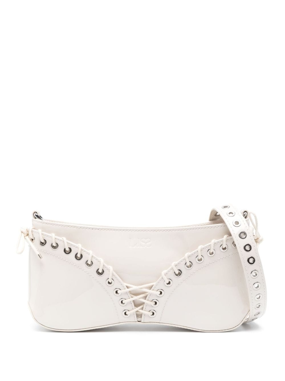 The Cleavage crocodile-embossed leather shoulder bag - 1