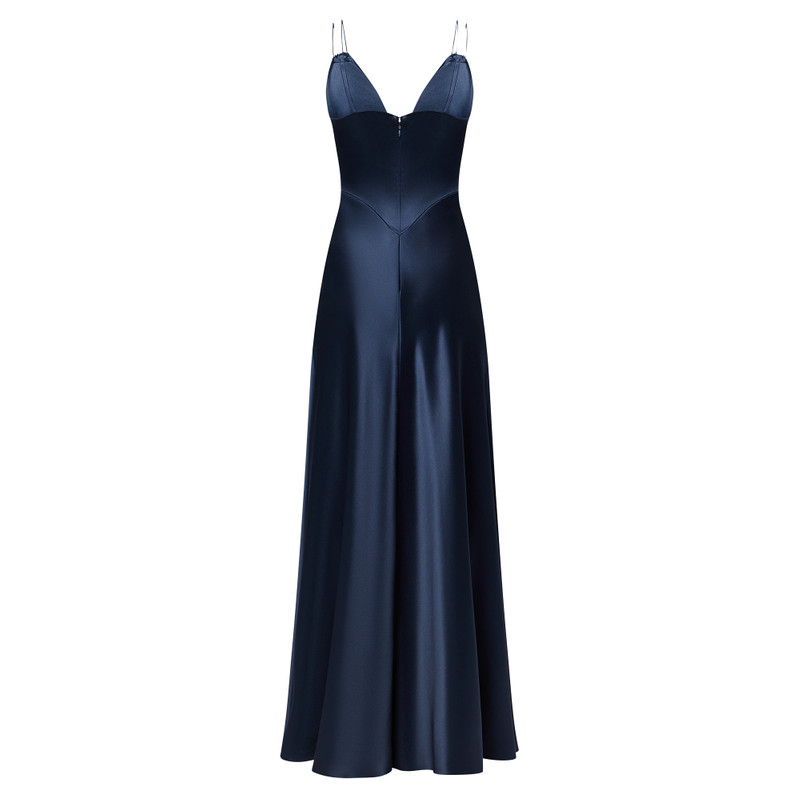louis vuitton formal dresses Vintage Jessica McClintock Satin Brocade Column Gown - XS/4 main image 0