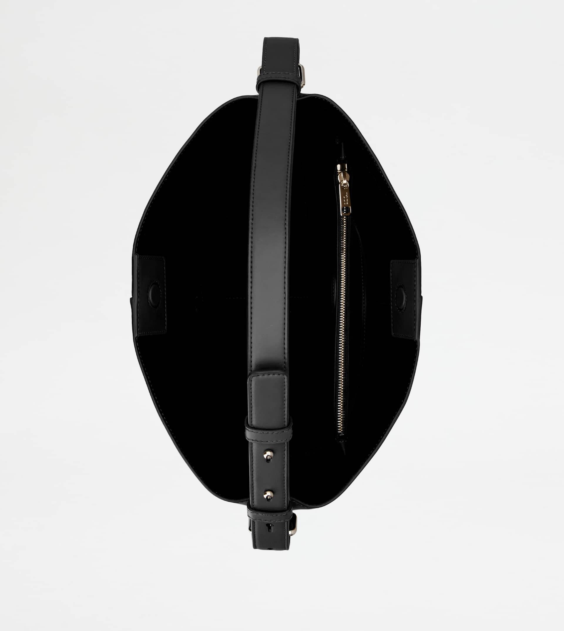 TOD'S DI BAG SHOULDER BAG IN LEATHER SMALL - BLACK - 3