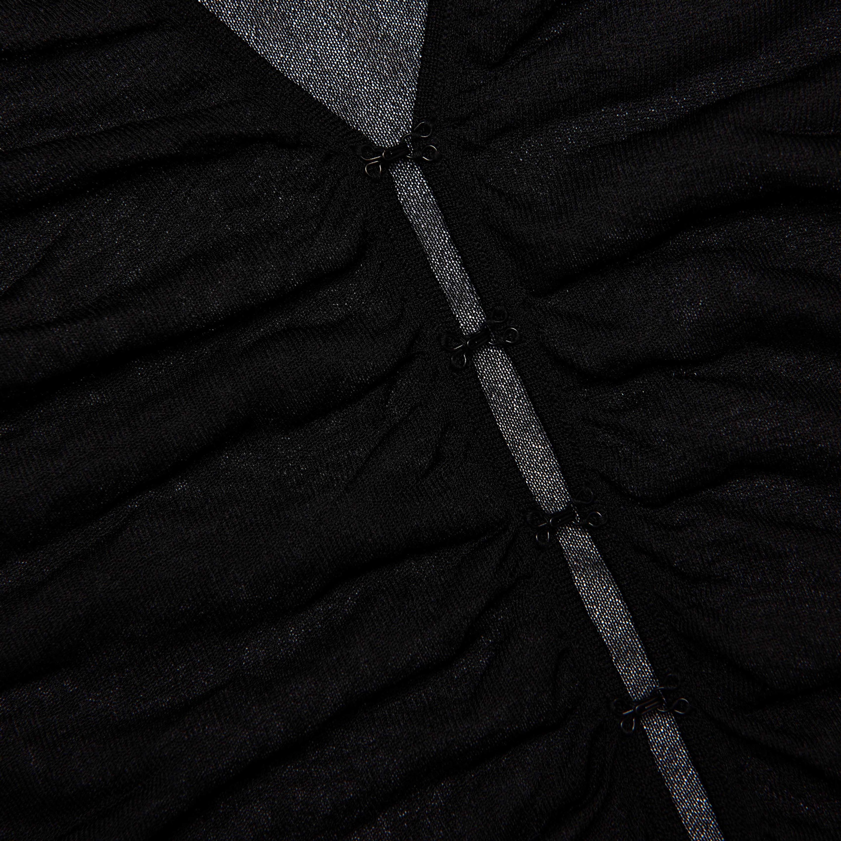Black Viscose Knit Top - 5