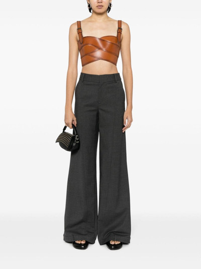 Monse high-waisted cotton wide-leg trousers outlook