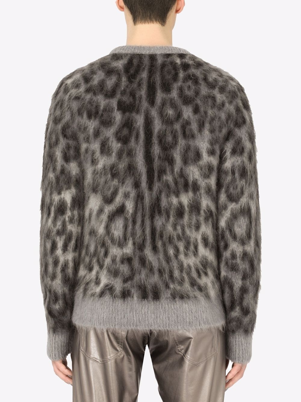 leopard-print mohair-wool jumper - 4