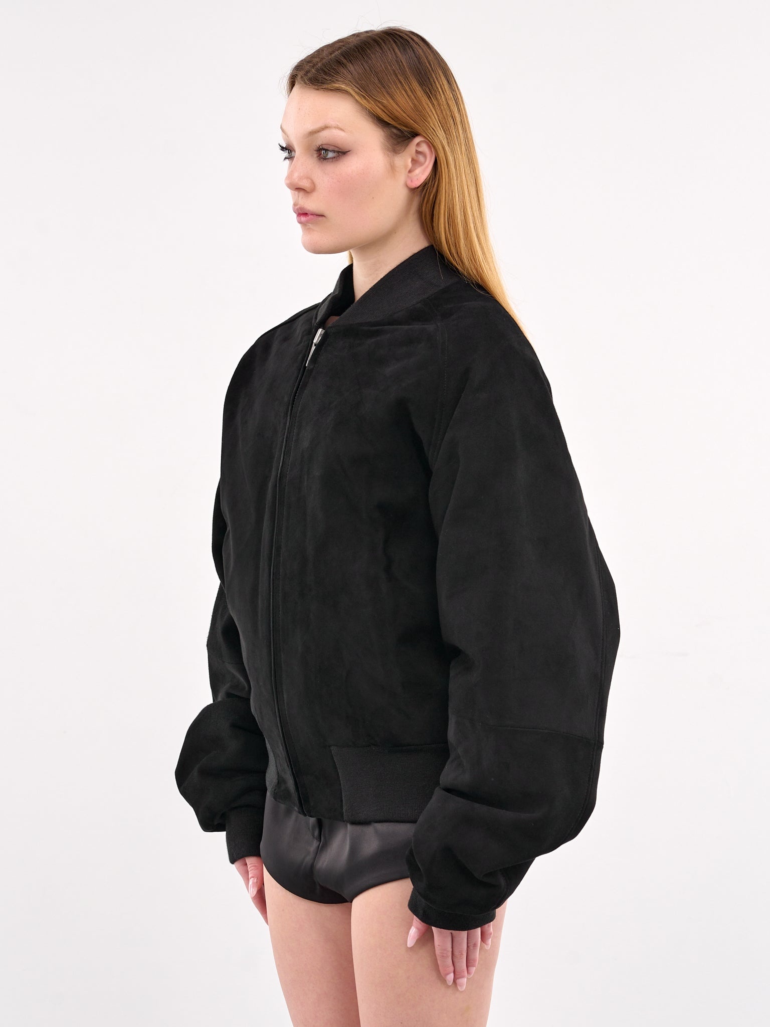 Suede Raglan Bomber Jacket - 2