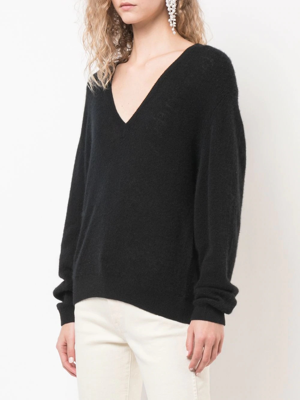 cashmere V-neck jumper - 3