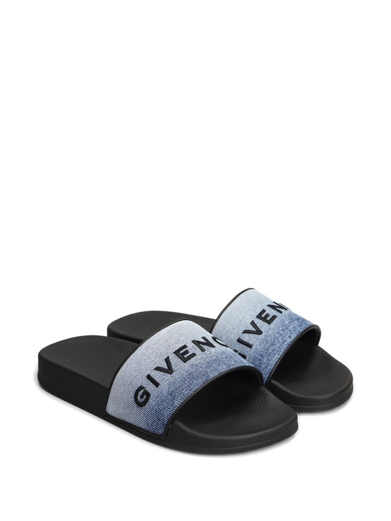 Givenchy logo-embroidered flat sandals outlook